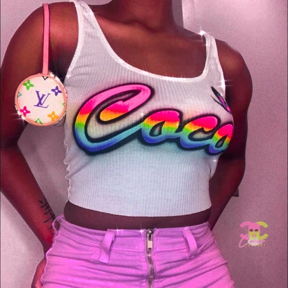 Tops - HOST PICK Y2k Graffiti Coco Top